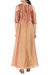Shop_Latha Puttanna_Green Silk Thread Work Keyhole Round Neck Embroidered Kurta Set _at_Aza_Fashions