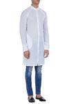 Rajesh Pratap Singh White Button Down Placket Tunic Online at Aza Fashions Rajesh Pratap Singh_White Button Down Placket Tunic_Online_at_Aza_Fashions