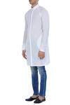 Buy Rajesh Pratap Singh White Button Down Placket Tunic Online at Aza Fashions Buy_Rajesh Pratap Singh_White Button Down Placket Tunic_Online_at_Aza_Fashions