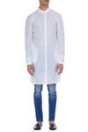 Shop Rajesh Pratap Singh White Button Down Placket Tunic Online at Aza Fashions Shop_Rajesh Pratap Singh_White Button Down Placket Tunic_Online_at_Aza_Fashions