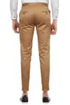 Shop_Lacquer Embassy_Brown Casual Trousers With Stripe Tape Detailing For Men_at_Aza_Fashions