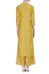 Shop_Kritika Dawar_Yellow Thread Embroidered Kurta With Palazzo Pants And Dupatta_at_Aza_Fashions