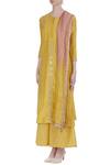 Buy_Kritika Dawar_Yellow Thread Embroidered Kurta With Palazzo Pants And Dupatta_Online_at_Aza_Fashions