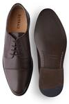 Shop_Rapawalk_Brown Handcrafted Toe Cap Derby Shoes  _at_Aza_Fashions