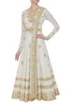 Buy_Tamanna Punjabi Kapoor_White Chanderi Anarkali Set_at_Aza_Fashions