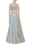 Tamanna Punjabi Kapoor_Blue Banarasi Silk Lehenga Set_Online_at_Aza_Fashions