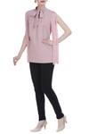 Buy_Swatee Singh_Pink Fringe Top _at_Aza_Fashions