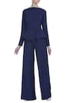 Buy_Swatee Singh_Blue Peplum Jumpsuit _at_Aza_Fashions