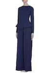 Buy_Swatee Singh_Blue Peplum Jumpsuit _Online_at_Aza_Fashions