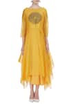 Shop Taika By Poonam Bhagat Yellow Chanderi Embroidered Thread Work Boat Asymmetric Layered Tunic Online at Aza Fashions Shop_Taika By Poonam Bhagat_Yellow Chanderi Embroidered Thread Work Boat Asymmetric Layered Tunic _Online_at_Aza_Fashions