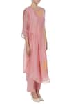 Rajat & Shraddha_Pink Round Chanderi Kurta Set  _Online_at_Aza_Fashions