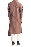 Shop_Antar Agni_Pink Draped Kurta With Asymmetric Hemline_at_Aza_Fashions