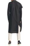 Shop_Antar Agni_Black Draped Style Kurta_at_Aza_Fashions