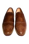Shop_Artimen_Brown Plain Handcrafted Pure Leather Brogue Loafers _at_Aza_Fashions