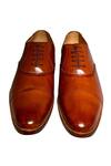 Shop_Artimen_Brown Plain Handcrafted Pure Leather Brogue Loafers _at_Aza_Fashions