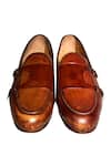 Shop_Artimen_Brown Handcrafted Pure Leather D-monk Formal Shoes_at_Aza_Fashions
