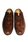 Shop_Artimen_Brown Plain Handcrafted Pure Leather Formal Shoes _at_Aza_Fashions