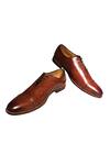 Buy_Artimen_Brown Plain Leather Handcrafted Brogues  _at_Aza_Fashions