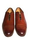 Shop_Artimen_Brown Plain Leather Handcrafted Brogues  _at_Aza_Fashions