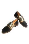 Shop_Artimen_Black Plain Double Strap Sandals  _at_Aza_Fashions