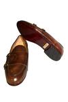 Artimen_Brown Pure Leather Leather Handcrafted Shoes_Online_at_Aza_Fashions