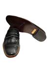 Artimen_Grey Plain Leather D-monk Loafers _Online_at_Aza_Fashions