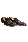 Buy_Artimen_Grey Plain Leather D-monk Loafers _Online_at_Aza_Fashions