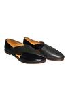 Buy_Artimen_Black Woven Peshawari Handcrafted Shoes _Online_at_Aza_Fashions