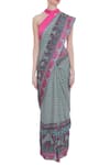 Buy_Siddhartha Bansal_Grey Floral Printed Crepe Silk Saree For Women_Online_at_Aza_Fashions