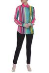 Buy_Siddhartha Bansal_Multi Color Striped Shirt_at_Aza_Fashions