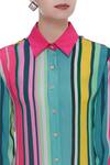 Siddhartha Bansal_Multi Color Striped Shirt_at_Aza_Fashions