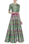 Buy_Siddhartha Bansal_Green Floral Printed Kurta _at_Aza_Fashions