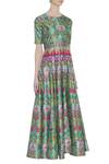 Siddhartha Bansal_Green Floral Printed Kurta _Online_at_Aza_Fashions