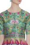 Siddhartha Bansal_Green Floral Printed Kurta _at_Aza_Fashions