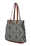 Buy_NR BY NIDHI RATHI_Black Woven Jacquard Bag _Online_at_Aza_Fashions