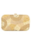NR BY NIDHI RATHI_Silk Metallic Embroidered Clutch Bag_Online_at_Aza_Fashions