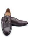 Rapawalk_Maroon Handcrafted Toe Cap Derby Shoes  _Online_at_Aza_Fashions