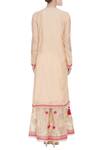 Shop_Abhi Singh_Peach Round Chanderi Kurta Palazzo Set  _at_Aza_Fashions