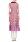 Shop_Abhi Singh_Pink Round Flared Embroidered Kurta  _at_Aza_Fashions