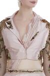Nitika Kanodia Gupta_Pink Tasseled Jacket Blouse With Lehenga Set_at_Aza_Fashions