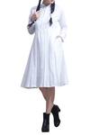 Shop_Bohame_White Box Pleated Shirt Dress _at_Aza_Fashions