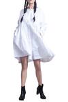 Buy_Bohame_White Round Button Front Shirt Dress _at_Aza_Fashions