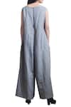 Shop_Bohame_Grey Round Cotton Jumpsuit _at_Aza_Fashions