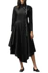 Buy_Integument_Black Linen Asymmetric Dress_at_Aza_Fashions