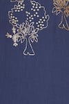 Divya Sheth_Blue Gota Embroidered Straight Kurta Set _at_Aza_Fashions