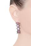 Buy_Outhouse_Pink Crystals Cluster Mini Hoops_at_Aza_Fashions
