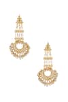 Buy_Just Shradha's_Gold Plated Kundan Bead Drop Chandbalis _at_Aza_Fashions