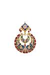 Just Shradha's_Multi Color Stones Meenakari Chandbalis _Online_at_Aza_Fashions