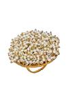 Buy_Just Shradhas_Gold Plated Pearls Beaded Ring _at_Aza_Fashions
