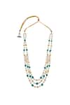 Buy_Just Shradhas_Blue Stone Embellished Tiered Necklace _at_Aza_Fashions